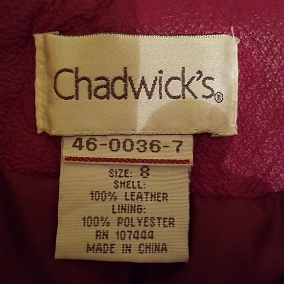 Red leather jacket with sleeveless turtleneck - Picture 4 of 7